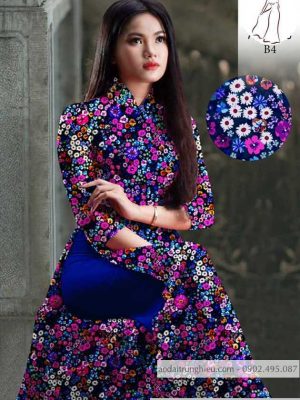 Vải áo dài hoa nhí mới ra AD 10521 21 1590122412 386 vai ao dai vai ao dai dep ad