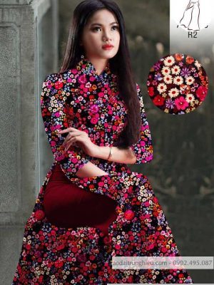 Vải áo dài hoa nhí mới ra AD 10521 27 1590122413 187 vai ao dai vai ao dai dep ad