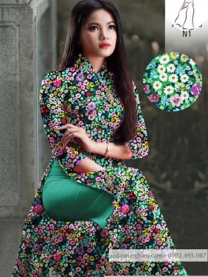 Vải áo dài hoa nhí mới ra AD 10521 25 1590122413 443 vai ao dai vai ao dai dep ad