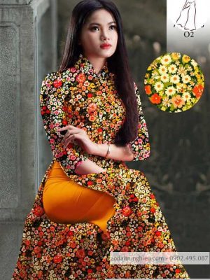 Vải áo dài hoa nhí mới ra AD 10521 26 1590122413 645 vai ao dai vai ao dai dep ad