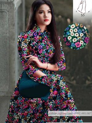 Vải áo dài hoa nhí mới ra AD 10521 37 1590122416 447 vai ao dai vai ao dai dep ad