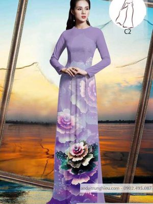 Vải áo dài hoa 3D mới ra AD 10516 26 1590381403 483 vai ao dai vai ao dai dep ad