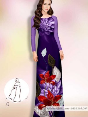 Vải áo dài hoa in 3D mới ra AD 14461 26 1590381526 158 vai ao dai vai ao dai dep ad