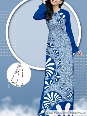 Vải áo dài hoa 3D thiết kế 2020 AD B6610 24 1590381759 477 vai ao dai vai ao dai dep ad