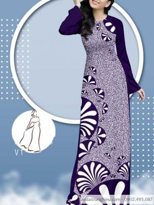 Vải áo dài hoa 3D thiết kế 2020 AD B6610 34 1590381760 985 vai ao dai vai ao dai dep ad