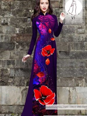 Vải áo dài hoa 3D mới ra AD 10407 35 1590381881 46 vai ao dai vai ao dai dep ad