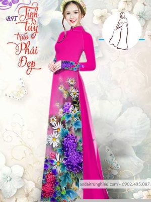 Vải áo dài hoa cúc thiết kế 2020 AD M7390 38 1590382481 172 vai ao dai vai ao dai dep ad