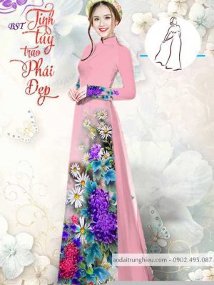 Vải áo dài hoa cúc thiết kế 2020 AD M7390 54 1590382484 151 vai ao dai vai ao dai dep ad