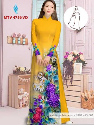 Vải áo dài hoa cúc thiết kế 2020 AD M7390 55 1590382484 700 vai ao dai vai ao dai dep ad