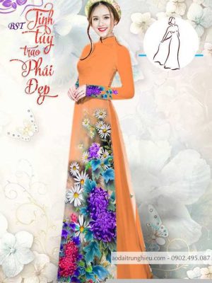 Vải áo dài hoa cúc thiết kế 2020 AD M7390 60 1590382485 324 vai ao dai vai ao dai dep ad