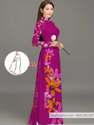 Vải áo dài hoa 3D thiết kế 2020 AD M7389 35 1590382598 898 vai ao dai vai ao dai dep ad