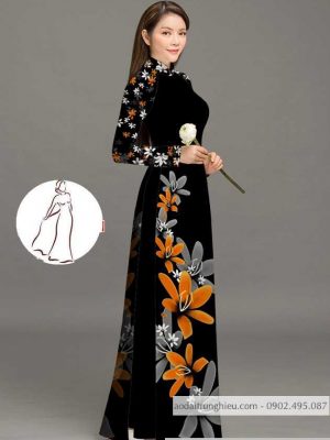 Vải áo dài hoa 3D thiết kế 2020 AD M7389 36 1590382599 203 vai ao dai vai ao dai dep ad