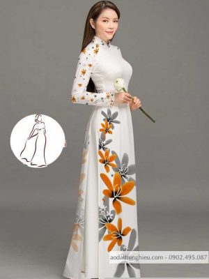 Vải áo dài hoa 3D thiết kế 2020 AD M7389 39 1590382599 274 vai ao dai vai ao dai dep ad