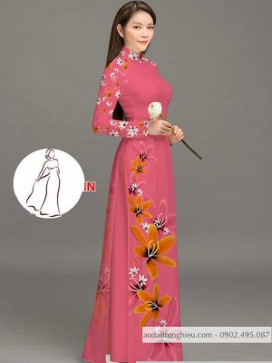 Vải áo dài hoa 3D thiết kế 2020 AD M7389 40 1590382599 78 vai ao dai vai ao dai dep ad