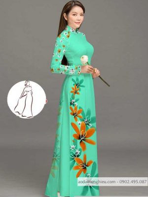 Vải áo dài hoa 3D thiết kế 2020 AD M7389 37 1590382599 838 vai ao dai vai ao dai dep ad