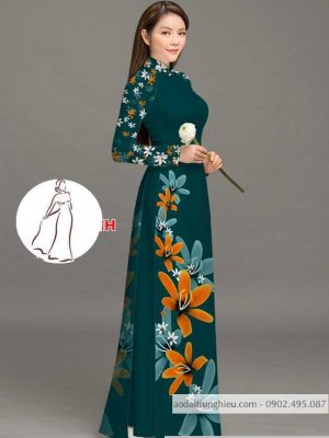 Vải áo dài hoa 3D thiết kế 2020 AD M7389 47 1590382601 36 vai ao dai vai ao dai dep ad