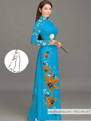 Vải áo dài hoa 3D thiết kế 2020 AD M7389 52 1590382601 593 vai ao dai vai ao dai dep ad