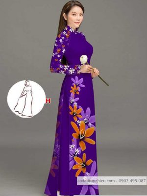 Vải áo dài hoa 3D thiết kế 2020 AD M7389 49 1590382601 596 vai ao dai vai ao dai dep ad