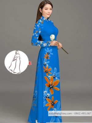 Vải áo dài hoa 3D thiết kế 2020 AD M7389 58 1590382602 65 vai ao dai vai ao dai dep ad