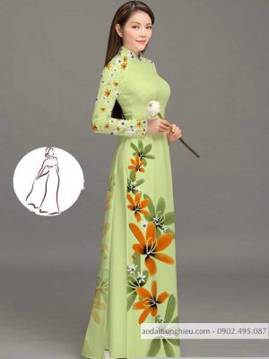 Vải áo dài hoa 3D thiết kế 2020 AD M7389 61 1590382603 816 vai ao dai vai ao dai dep ad
