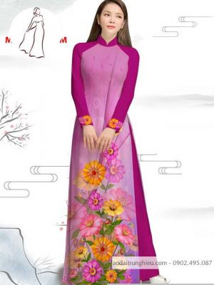 Vải áo dài hoa cúc kiểu mới AD M7386 34 1590382843 385 vai ao dai vai ao dai dep ad