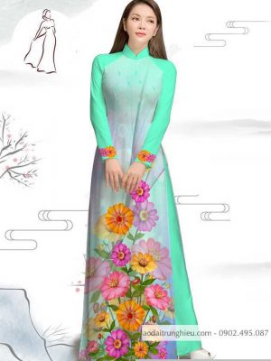 Vải áo dài hoa cúc kiểu mới AD M7386 35 1590382843 463 vai ao dai vai ao dai dep ad