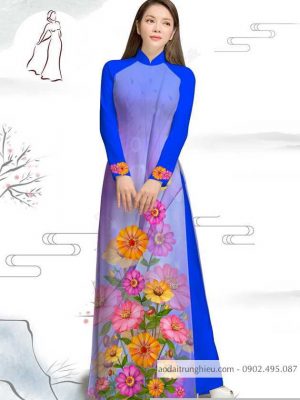 Vải áo dài hoa cúc kiểu mới AD M7386 33 1590382843 684 vai ao dai vai ao dai dep ad