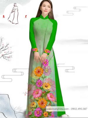 Vải áo dài hoa cúc kiểu mới AD M7386 41 1590382844 199 vai ao dai vai ao dai dep ad