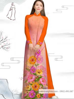 Vải áo dài hoa cúc kiểu mới AD M7386 42 1590382844 390 vai ao dai vai ao dai dep ad