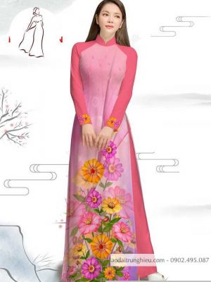Vải áo dài hoa cúc kiểu mới AD M7386 39 1590382844 393 vai ao dai vai ao dai dep ad