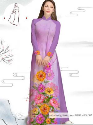 Vải áo dài hoa cúc kiểu mới AD M7386 48 1590382845 218 vai ao dai vai ao dai dep ad
