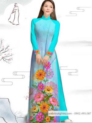 Vải áo dài hoa cúc kiểu mới AD M7386 44 1590382845 325 vai ao dai vai ao dai dep ad