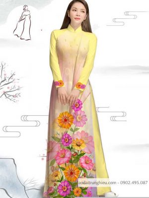Vải áo dài hoa cúc kiểu mới AD M7386 45 1590382845 358 vai ao dai vai ao dai dep ad