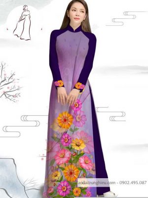 Vải áo dài hoa cúc kiểu mới AD M7386 49 1590382845 599 vai ao dai vai ao dai dep ad