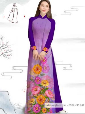Vải áo dài hoa cúc kiểu mới AD M7386 47 1590382845 705 vai ao dai vai ao dai dep ad