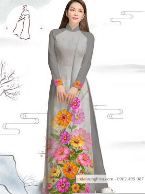 Vải áo dài hoa cúc kiểu mới AD M7386 54 1590382846 318 vai ao dai vai ao dai dep ad