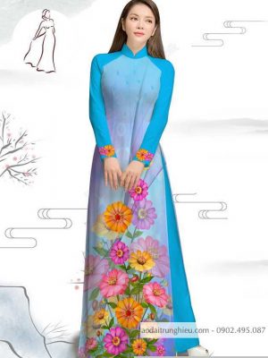Vải áo dài hoa cúc kiểu mới AD M7386 50 1590382846 956 vai ao dai vai ao dai dep ad