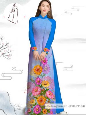 Vải áo dài hoa cúc kiểu mới AD M7386 56 1590382847 242 vai ao dai vai ao dai dep ad