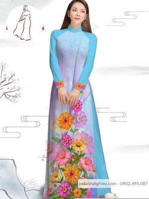Vải áo dài hoa cúc kiểu mới AD M7386 57 1590382847 559 vai ao dai vai ao dai dep ad
