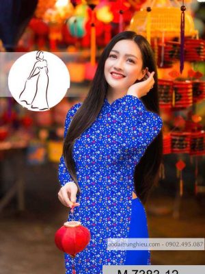 Vải áo dài hoa nhí kiểu mới AD M7383 33 1590383084 119 vai ao dai vai ao dai dep ad