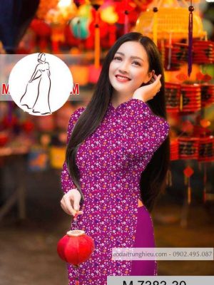 Vải áo dài hoa nhí kiểu mới AD M7383 35 1590383084 503 vai ao dai vai ao dai dep ad