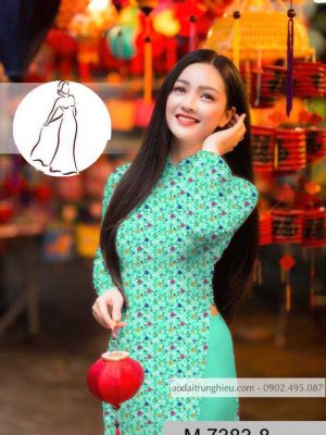 Vải áo dài hoa nhí kiểu mới AD M7383 36 1590383085 163 vai ao dai vai ao dai dep ad