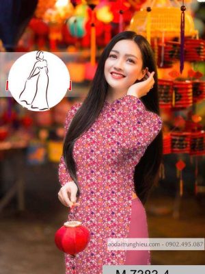 Vải áo dài hoa nhí kiểu mới AD M7383 41 1590383085 339 vai ao dai vai ao dai dep ad