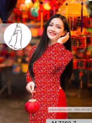 Vải áo dài hoa nhí kiểu mới AD M7383 42 1590383085 503 vai ao dai vai ao dai dep ad