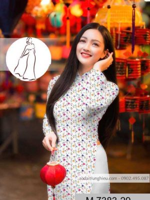 Vải áo dài hoa nhí kiểu mới AD M7383 39 1590383085 726 vai ao dai vai ao dai dep ad