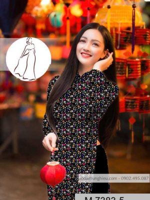 Vải áo dài hoa nhí kiểu mới AD M7383 40 1590383085 826 vai ao dai vai ao dai dep ad
