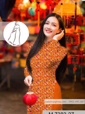 Vải áo dài hoa nhí kiểu mới AD M7383 44 1590383086 135 vai ao dai vai ao dai dep ad