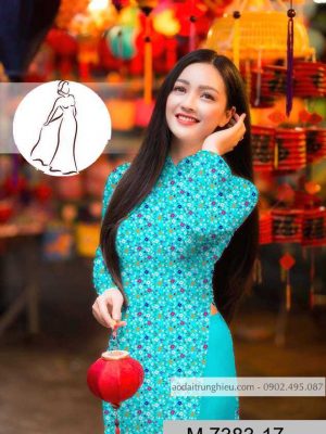 Vải áo dài hoa nhí kiểu mới AD M7383 46 1590383086 203 vai ao dai vai ao dai dep ad