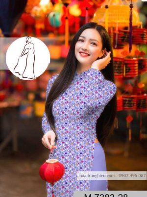 Vải áo dài hoa nhí kiểu mới AD M7383 48 1590383086 266 vai ao dai vai ao dai dep ad