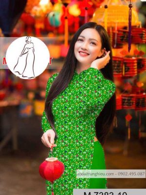 Vải áo dài hoa nhí kiểu mới AD M7383 43 1590383086 464 vai ao dai vai ao dai dep ad